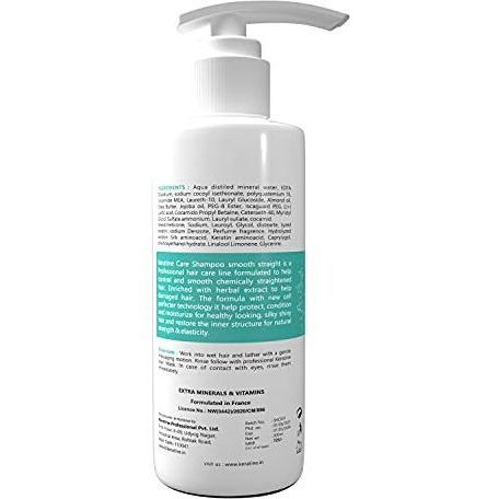 Keratine Professional Shampoo| Infused With Keratin, Almond Oil, Jojoba Oil And Shea Butter For Curly Wavy And Straight Hair - Shampoo For Dry Damaged Or Color Treated Hai Made In India, 1 Count