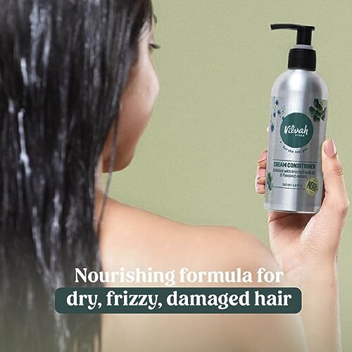 Vilvah Store Hair Cream Citrus Conditioner|For Dry And Frizzy Hair|Deeply Conditions Damaged Hair|Paraben&Sulphate Free Conditioner|Gives Soft,Silky And Shiny Look|For Men&Women|200 Ml,1 Count