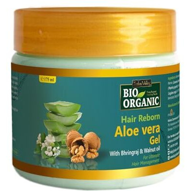 Indus Valley Bio Organic Hair Reborn Aloe Vera Gel With Bhringraj & Walnut Oil For Ultimate Hair Management (175Ml)