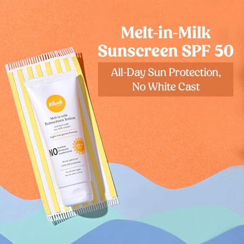 Vilvah Store Vilvah Melt-In-Milk Sunscreen For All Skins Spf 50 Pa+++ With Soy Milk Extract Lightweight, No White Cast Protects Skin From Dangerous Uva, Uvb & Blue Light For Men & Women, 60Ml