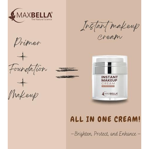 Maxbella Instant Makeup & Spot Coverage Cream | Primer + Highlighter + Moisturizer | Niacinamide And Non Comedogenic | Intense Hydration | Flawless Radiant Dewy Skin | Illuminating & Glowing Makeup Base (45G)