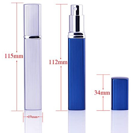 Sichumaria12 Ml Dumb Black Mini Travel Perfume Refillable Bottle Spray Empty Atomizer With Perfume Extractor Pump,Funnel