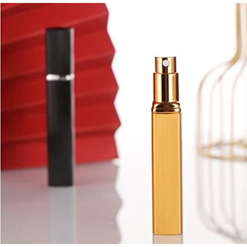 Sichumaria12 Ml Dumb Black Mini Travel Perfume Refillable Bottle Spray Empty Atomizer With Perfume Extractor Pump,Funnel
