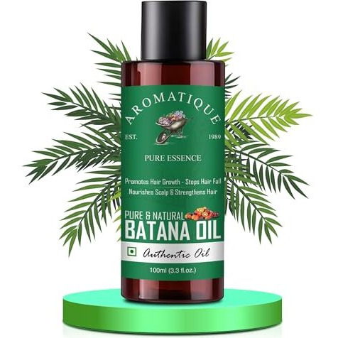 Aromatique Batana Oil - Pure Batana Oil For Hair Growth By Dr Sebi Sourced From Honduras, Batana Oil Cold Pressed, Derived From Palm Nut Oil For Hair & Skin (100 Ml)