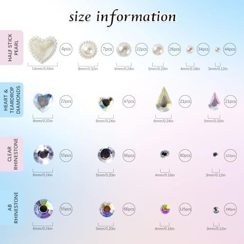Maycreate Face Rhinestones For Makeup, Self Adhesive Face Gems, Pearls Rhinestone Stickers Face Jewels, Raindrop Heart Face Crystal Stone With Tweezer For Diy Crafts (Assorted Sizes & Shapes)