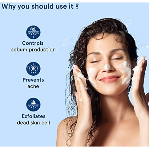 Be Bodywise 1% Salicylic Acid Oil Control Face Wash For Acne & Pimples Acid Reduces Excess Oil Exfoliates Paraben & Soap Free, 120Ml