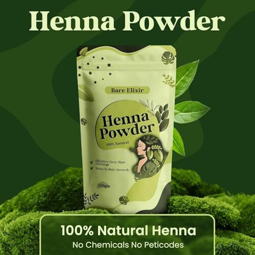 100% Natural Henna And Indigo Powder Combo | Organic Hair Care For Grey Coverage | Hair Growth & Deep Nourishment | Enhances Shine Strengthens & Reduces Hair Fall | Pack Of 2 (180G Each)