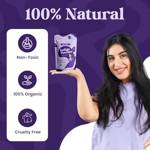100% Natural Henna And Indigo Powder Combo | Organic Hair Care For Grey Coverage | Hair Growth & Deep Nourishment | Enhances Shine Strengthens & Reduces Hair Fall | Pack Of 2 (180G Each)