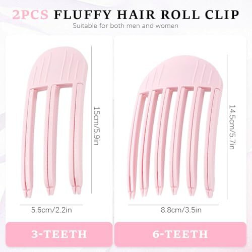 Maycreate 2Pcs Hair Volumizer Hair Volume Clips For Women Men, Hair Puff Clips For Women, 3 & 6 Teeth Instant Comb For Fluffy Bangs, Volumizing Hair Clips No-Trace Hair Root Lifting Clips