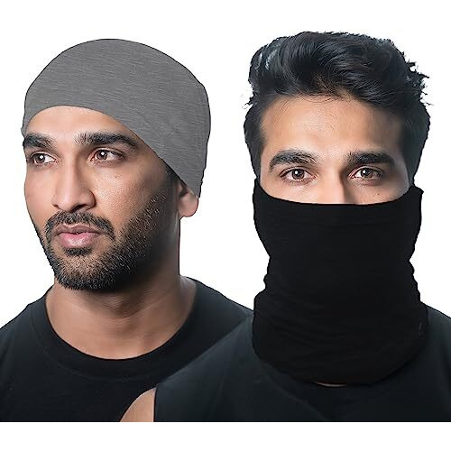 Heelium Unisex Bamboo Bandana For Men & Women | Super Soft | Odour-Free & Breathable | Durable & Multipurpose Bandana