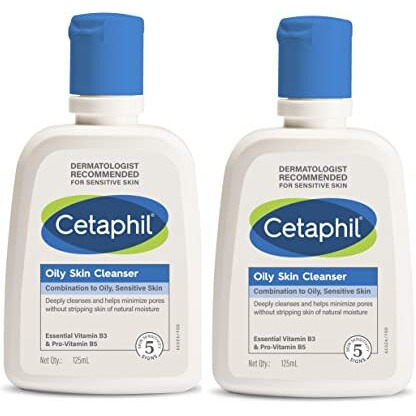 Cetaphil Oily Skin Cleanser, Daily Face Wash For Oily And Acne Prone Skin, Gentle Foaming, 125Ml, Pack Of 2