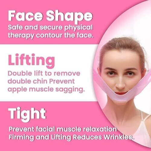 Vezpax Silicone V Face Mask For Face Lift | Facial Slimming Bandage For Chin & Cheek | Double Chin Reducer For Women & Men | Skin Tightening Belt For Slim Lift, 1 Count