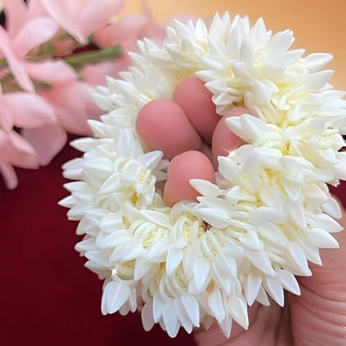 Multibrite Mogra Artificial Gajra For Hair Buns & Braids, Reusable Scented Jasmine Flower Traditional Indian Bridal Jewelry Hair Accessory For Weddings, Festivities & Casual Days For Women (Pack Of 2)