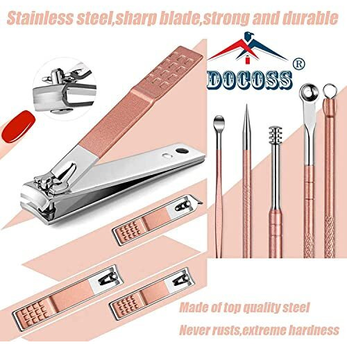 Gdnk 18 In 1 Stainless Steel Professional Manicure Set Nail Cutter For Women Nail Scissors Luxury Grooming Kit Manicure Pedicure Kit For Women