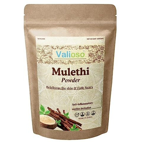 Valioso Pure Mulethi Powder For Face, Skin, And Hair Care, Yashtimadhu Powder, Liquorice Powder (100 Grams)