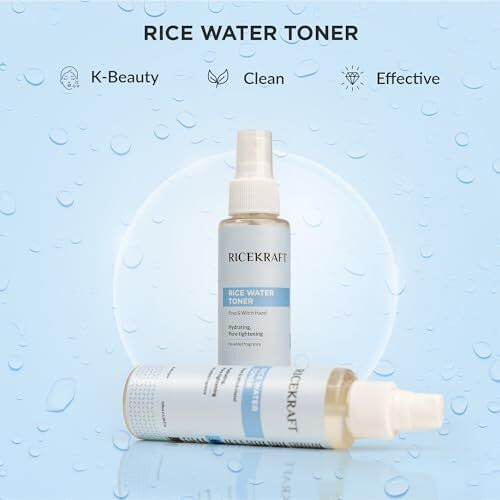 Ricekraft Refreshing Rice Water Toner | Korean Face Toner Plus Mist For Glowing Skin| Hydrating And Pore Tightening| For Men And Women| All Skin Types |100Ml