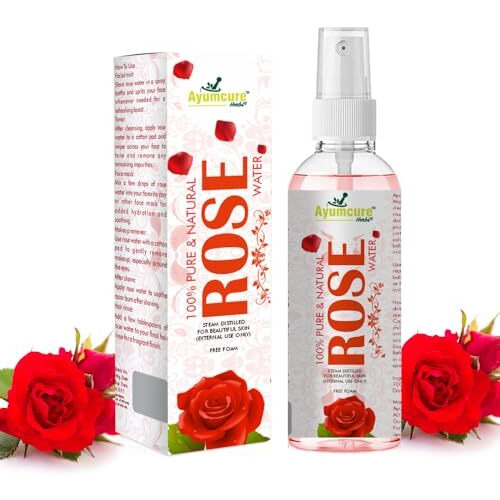 Ayumcure Pure & Natural Rose Water/Skin Toner - Pack Of 200Ml - Steam Distilled - Gulab Jal - Organic - Chemical Free