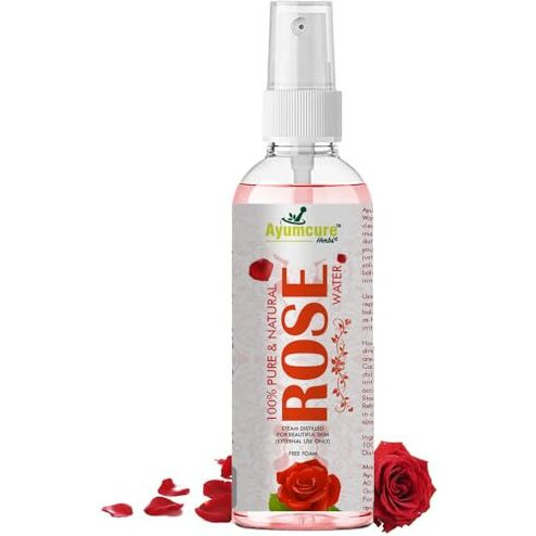 Ayumcure Pure & Natural Rose Water/Skin Toner - Pack Of 200Ml - Steam Distilled - Gulab Jal - Organic - Chemical Free