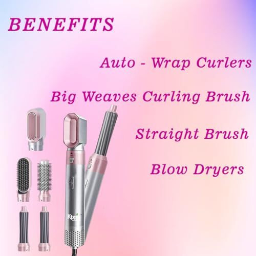 Ktein 5 In 1 Hair Styler Dryer Comb And Styling Tool For Curly Hair, Straightening, Curling, Drying, Combing,