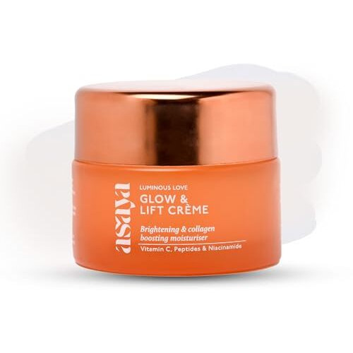 Asaya Vitamin C Moisturizer | Hydrating & Brightening Face Cream | With Niacinamide, Peptides & Hyaluronic Acid | Boosts Collagen, Firms Skin & Reduces Fine Lines | Evens Skin Tone & Fades Dark Spots | Lightweight, Non-Greasy & Fast Absorbing | For Barrier Repair & Deep Hydration | Oily, Dry Skin | 50G