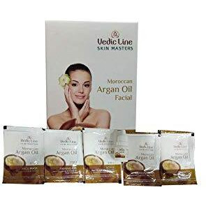 Vedicline Moroccan Argan Oil Facial Kit For Signs Of Ageing,Wrinkles, Fine Lines & Dark Spots With Argan Oil, Sesame & Amond Oil For Radiant Glow, 52 Ml