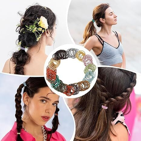 Hamsa Stretchable Rubber Hair Band, Hair Elastics Ties, No Crease Hair Band, Thin Headband, Ponytail Elastic Hair Holder Suitable For Women, Men, Girls And Boys