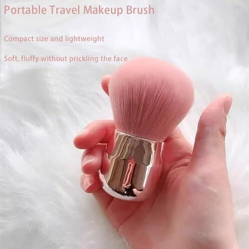 Aadav Makeup Blush Brushes For Cheeks, Travel Size Face Powder Brush For Loose Powder, Fluffy Foundation Brush For Face, Kabuki Brush For Mineral Powder Contouring Cream Or Liquid Cosmetics