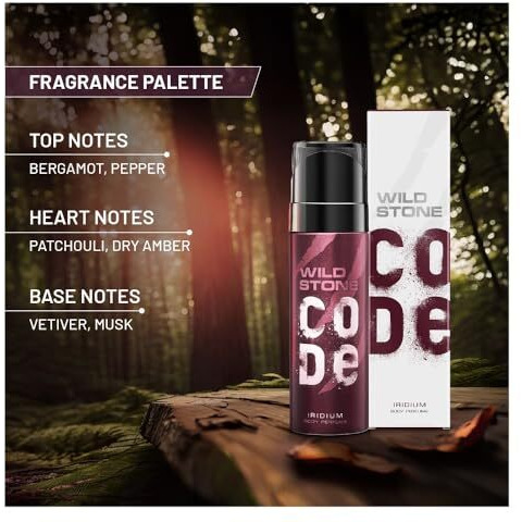 Wild Stone Code Steel And Iridium Body Perfume For Men, Pack Of 2 (150Ml Each)|No Gas Deodorant|Long Lasting Body Spray