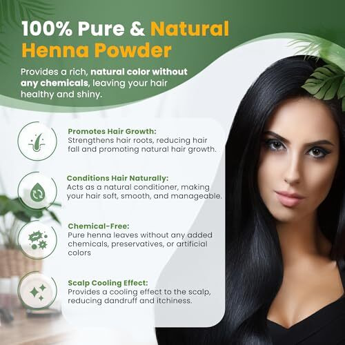 Leaf & Nectar Natural Hair Dye Combo  Henna + Indigo Powder | 100% Pure & Chemical-Free | (180G + 180G  360Gm Total)