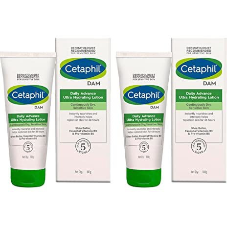 Cetaphil Dam Daily Advance Ultra Hydrating Lotion - 100G Each (Pack Of 2)