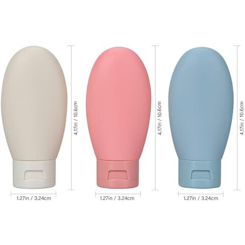 Verat 6 Pieces Travel Bottles For Toiletries Refillable Plastic Travel Containers Dispenser With Lid Small Leak Proof Empty Squeeze Bottles Kit For Toiletries, Cream, Shampoo Cosmetic Storage Box