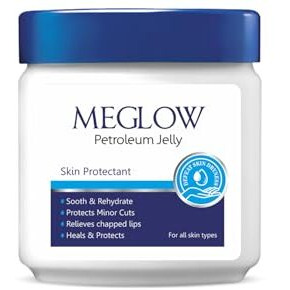 Meglow Petroleum Jelly (100G) Ultimate Moisturizer For Cracked Heels, Chapped Lips & Dry Elbows Nourish Your Skin All Day