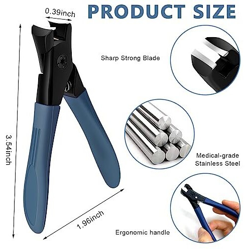 Maycreate Thick Nail Clipper, Toenail Clipper With Long Handle Stainless Steel Nail Cutter For Tough Nails Thick Nails, Anti-Splash Nail Clipper For Adults, Seniors, Manicure Nail Clipper