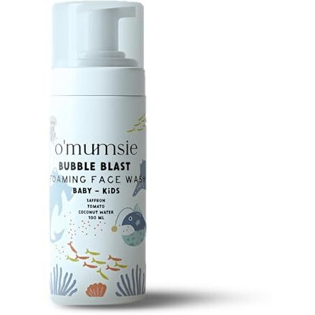Omumsie's Bubble Blast Kids Foaming Face Wash | Gentle, Tear-Free Formula | Natural Ingredients For Sensitive Skin | Dermatologist Tested | 100Ml
