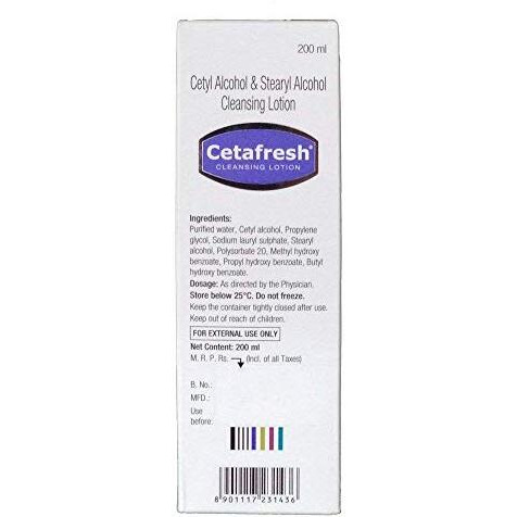 Cipla Cetafresh Cleansing Lotion | Ph Balanced | Fragrance Free | For Men & Women | Oily To Normal Skin | 200Ml (Pack Of 1)