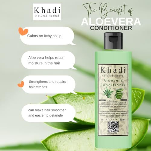 Khadi Natural Herbal Amla Bhringraj Shampoo And Aloevera Conditioner Combo || Suitable For Hair Growth | Dry And Frizzy Hair - Controls Hair Fall Parben And Sls Free (200Ml Each)