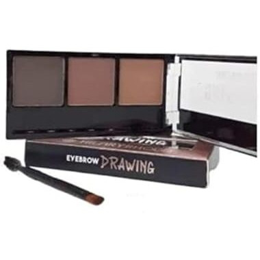 Eyebrow Drawing Palette 3 Shades With 1 Brush, Ultimate Brow Kit To Shape, Define And Fill The Eyebrows,Waterproof Non-Transfer Smudgeproof Eyebrow Palette, (Dark Brown,Light Brown,Brown)