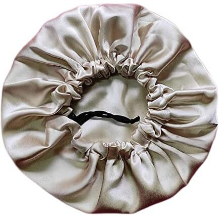 Soham Shree  Hair Bonnet |Handmade Pure Satin Reversible Double Layer Large Sleep Cap Luxuries Satin Sleep Adjustable Cap For Women Girls Kid (Cream)