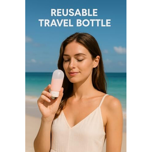 Nibbler Travel Bottles For Toiletries, Pack Of 3 Travel Shampoo Bottle Set, Travel Containers For Toiletries, Small Bottles Leakproof Mini Travel Essentials -60Ml (Style 1)