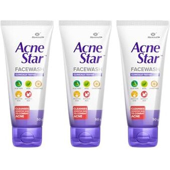 Mankind Acnestar Unisex Face Wash - (50 Gr, 3 Pc)