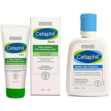 Cetaphil Gentle Skin Cleanser 125 Ml And Dam 100G Combo