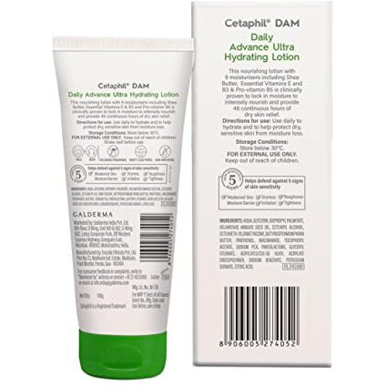 Cetaphil Gentle Skin Cleanser 125 Ml And Dam 100G Combo