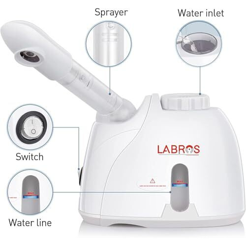 Steamer For Cold & Cough, Facial Steamer For Face, Steam Inhaler Cold Cough, Steam Vaporizer (Medium)