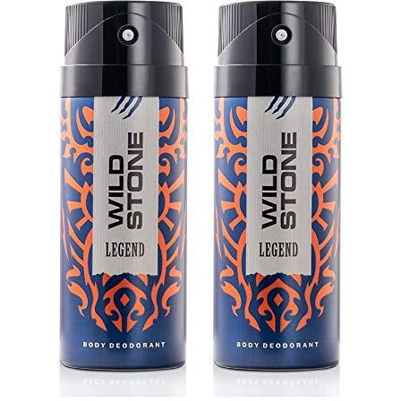 Wild Stone Legend Deodorants For Men, Long Lasting Masculine Body Spray, Pack Of 2 (225Ml Each)