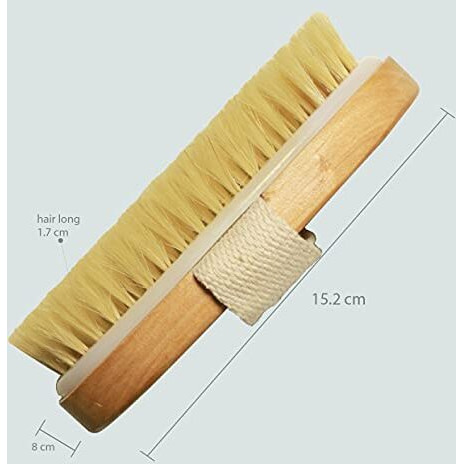 Rustic Rituals Best Of Nature For You Brightening Wooden Bath Brush For Dry Brushing | Wet And Dry Bath Brush For Cellulite And Lymphatic, Suitable For All Skin Types
