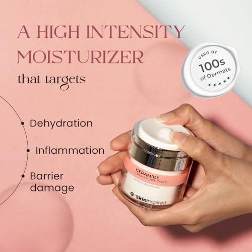 Skininspired Ceramide Moisturizer Cream, For Inflammation, Barrier Repair | Long Lasting Hydration | Face Moisturiser For Normal To Dry Skin & Moisturizing Cream For Women & Men (50G)
