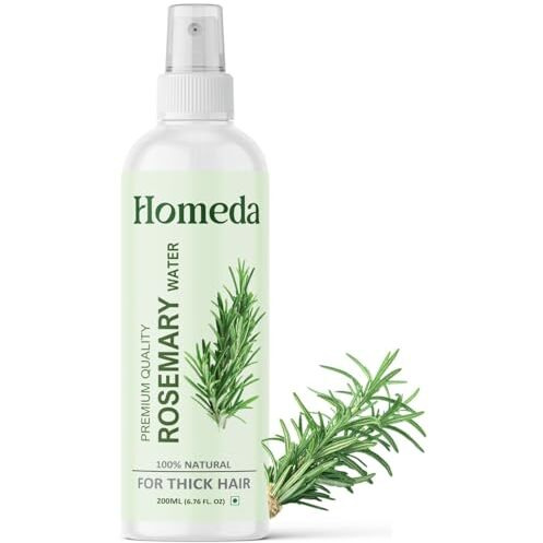 Homeda Rosemary Hair Spray, Rosemary Water For Hair Growth, Rose Mary Water Spray, Roj Meri Hydrosol, Rose Merry Mist With Spray Bottle, Roseberry Steam Distilled Reviver 100% Pure Natural (200 Ml)