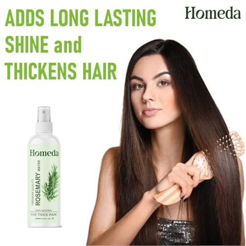 Homeda Rosemary Hair Spray, Rosemary Water For Hair Growth, Rose Mary Water Spray, Roj Meri Hydrosol, Rose Merry Mist With Spray Bottle, Roseberry Steam Distilled Reviver 100% Pure Natural (200 Ml)