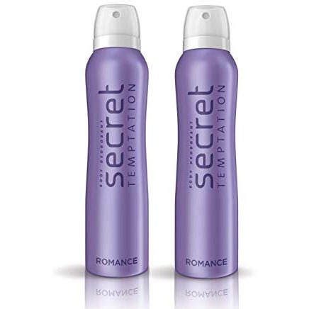 Secret Temptation Romance Deodorant For Women, Pack Of 2, (225Ml Each)