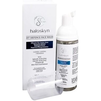 S For Skin - Zit Defence Ultra Gentle Foaming Face Wash | 2% Salicylic Acid,1% Glycolic Acid,Vitamin B5 & Aloe Vera Leaf Extracts | Sulphate Free, With Zinc For Acne Or Pimples | 50Ml